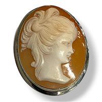 Broche Mandile 1922 Femme Cammei  in Argent Conchiglia 2MSPCM176.2